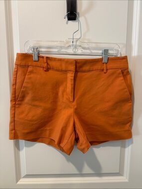 LOFT Orange High-Waist Tailored Shorts